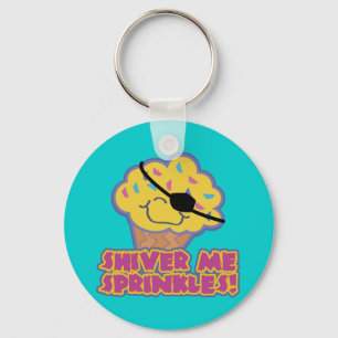 Laat Mijn Sprinkles Piraat Cupcake Rillen Sleutelhanger