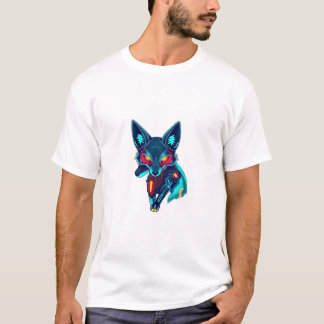 Laat Neon Robo Fox los T-shirt