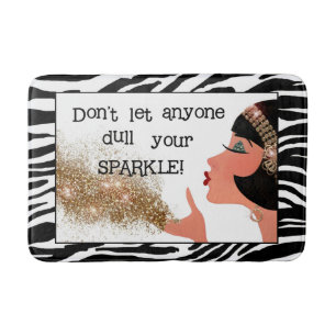 "Laat niemand je mond snoeren!" Badmat