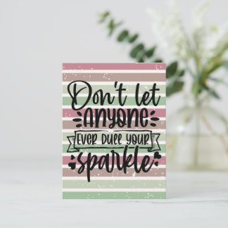 Laat niemand je sprankel doven - Inspirerend Briefkaart