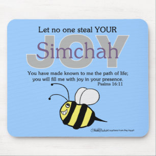 Laat niemand uw vreugde / Simchah stelen! met bije Muismat