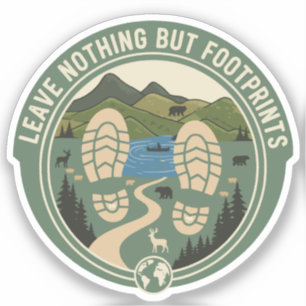 Laat Niets Anders Achter Dan Voetafdrukken Sticker