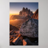 Laat Niets Anders Dan Voetafdrukken Achter Poster (Voorkant)
