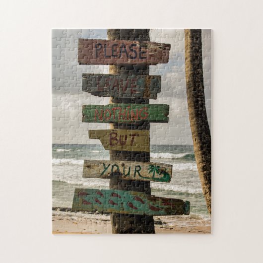 Laat niets anders dan voetafdrukken legpuzzel (Verticaal)