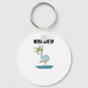 Laat nooit het inspirerende design opgeven sleutelhanger