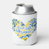 Laat Oekraïne met rust en hart Blikjeskoeler (Blikje Voorkant)