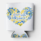 Laat Oekraïne met rust en hart Blikjeskoeler (Voorkant)