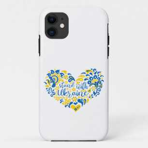Laat Oekraïne met rust en hart iPhone 11 Hoesje