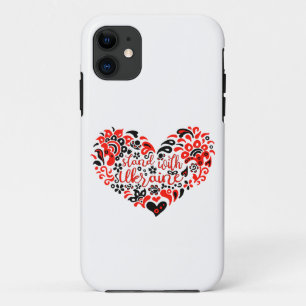 Laat Oekraïne met rust en hart iPhone 11 Hoesje