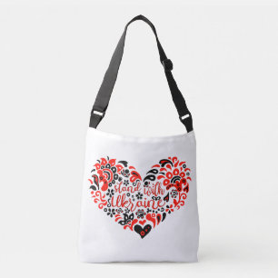 Laat Oekraïne met rust en hart Crossbody Tas