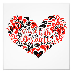 Laat Oekraïne met rust en hart Foto Afdruk