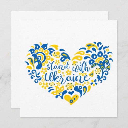 Laat Oekraïne met rust en hart Kaart (Voorkant / Achterkant)