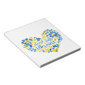 Laat Oekraïne met rust en hart Notitieblok (Schuin)