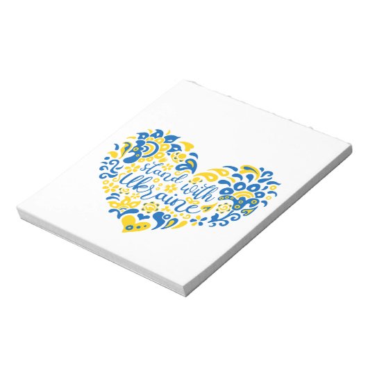 Laat Oekraïne met rust en hart Notitieblok (Gedraaid)