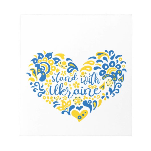 Laat Oekraïne met rust en hart Notitieblok (Voorkant)