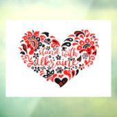 Laat Oekraïne met rust en hart Raamsticker (Vel 3)