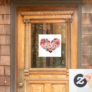 Laat Oekraïne met rust en hart Raamsticker