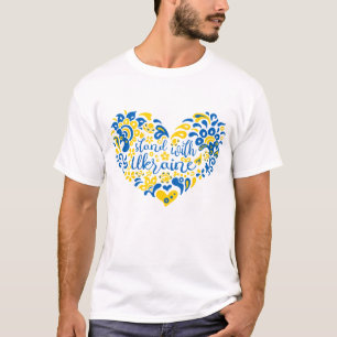 Laat Oekraïne met rust en hart T-shirt