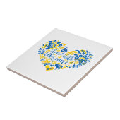 Laat Oekraïne met rust en hart Tegeltje (Zijkant)