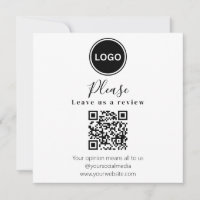 Laat ons een review achter | QR-code Modern Visite