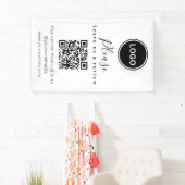 Laat ons een review achter | QR-code Modern Visite Spandoek (Insitu)