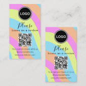 Laat ons een review achter | QR-code Modern Visite Visitekaartje (Voorkant / Achterkant)