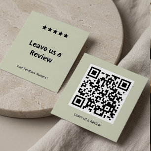 Laat ons een review QR-code achter gepersonaliseer Vierkante Visitekaartje