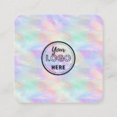 Laat ons een Review QR code iriserend stijlvol Log Informatiekaartje (Achterkant)