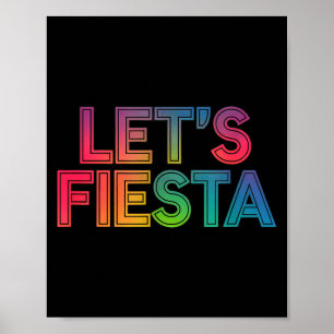 Laat ons feest vieren cinco de mayo mexicaans fees poster