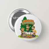 Laat ons gaan Camping Ronde Button 5,7 Cm (Voorkant /achterkant)