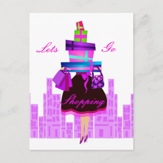 Laat ons gaan winkelen briefkaart