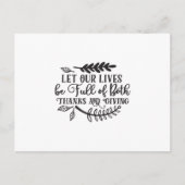 Laat Ons Leven Vol Zijn van Dank en Geven Briefkaart (Voorkant)