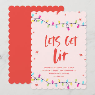 Laat ons Lit Nieuwe Jaren Uitnodiging van de Parti