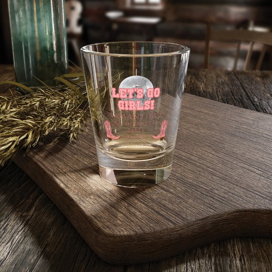 Laat ons meiden naar Disco Cowgirl Bachelorette Shot Glas