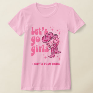 Laat ons meiden naar Disco Cowgirl Bachelorette T-shirt