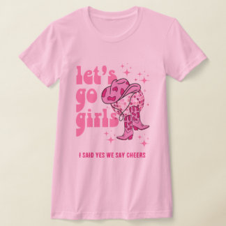 Laat ons meiden naar Disco Cowgirl Bachelorette T-shirt