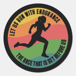Laat ons met de duur van de race draaien - Christe Ronde Sticker
