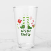 Laat ons met de humoristische kerstman komen glas (Voorkant)