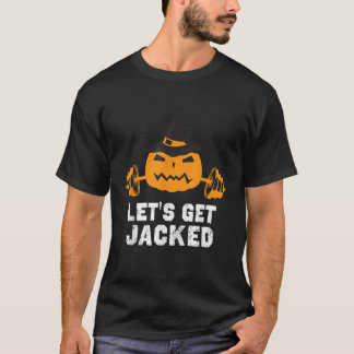 Laat ons met gejaagd Gym Weightlift Halloween Pump T-shirt