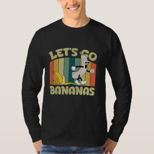 Laat Ons Naar Banaan Kont Retro Grappige Banaan Me T-shirt