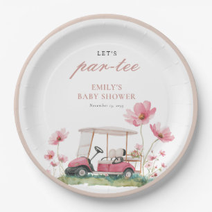 Laat Ons Par-tee Golf Baby Shower Papieren Bord