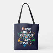 LAAT ONs PAUZE / DENKEN ALS EEN PROTON Tote Bag (Achterkant)