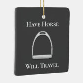"Laat paarden reizen" Stirrup Iron Grey Keramisch Ornament (Rechts)