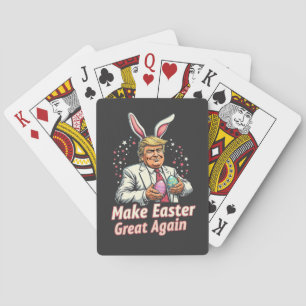 Laat Pasen weer geweldig zijn Pasen Trump Eieren Pokerkaarten