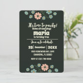 Laat Pawty Dog Puppy Verjaardag Retro Kaart (Staand voorkant)