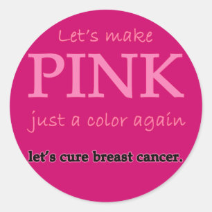 Laat Pink enkel een Kleur opnieuw maken Ronde Sticker
