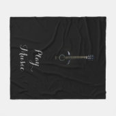 Laat Play Guitar Music Fleece Blanket (Voorkant (Horizontaal))