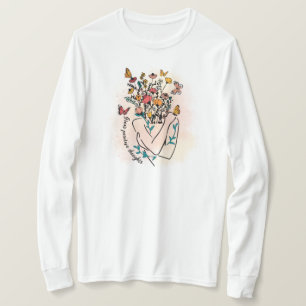 Laat positieve gedachten groeien. t-shirt