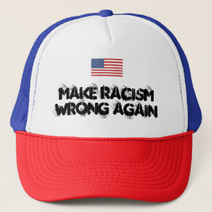 Laat racisme nog een keer verkeerd lopen trucker pet
