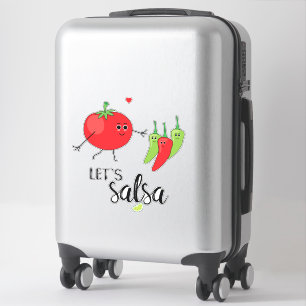 Laat Salsa Ballroom Tango Dancing Couple Sticker